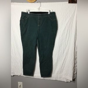 D &CO Denim Jeans Women’s Sz 18WP Pull on Skinny Stretch Denim Blue 100% Cotton